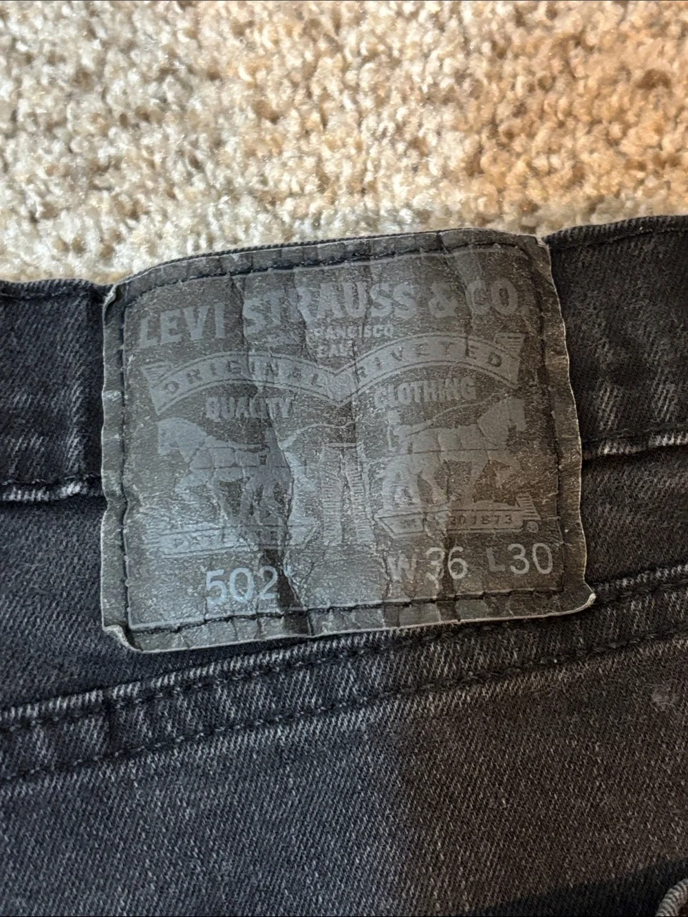 Levi’s Straight Leg Black Denim Jeans Size 36 x 30 | casual | classic | retro